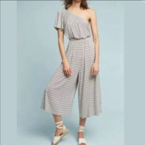 Maeve Pants - Maeve One Shoulder Cropped Jamie Jumpsuit Small